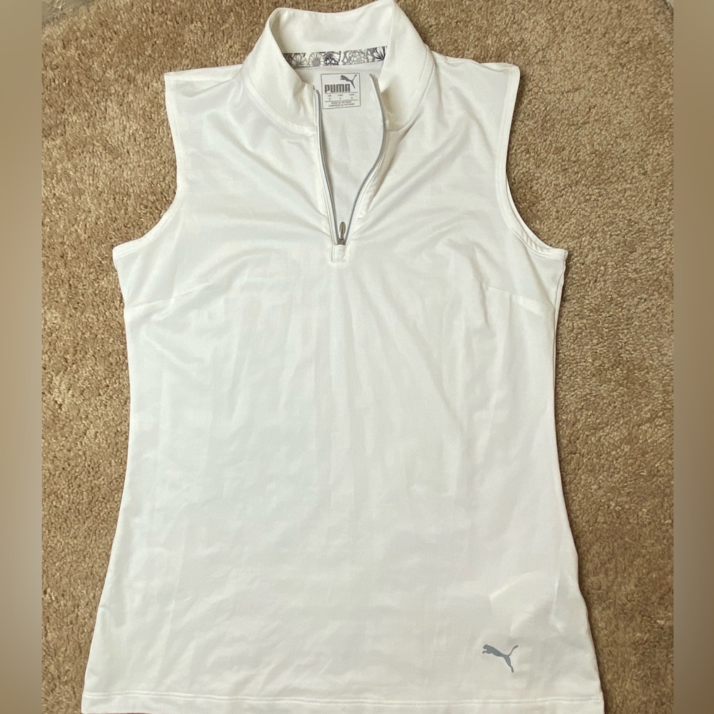 Womens puma tank top size small quarter zip